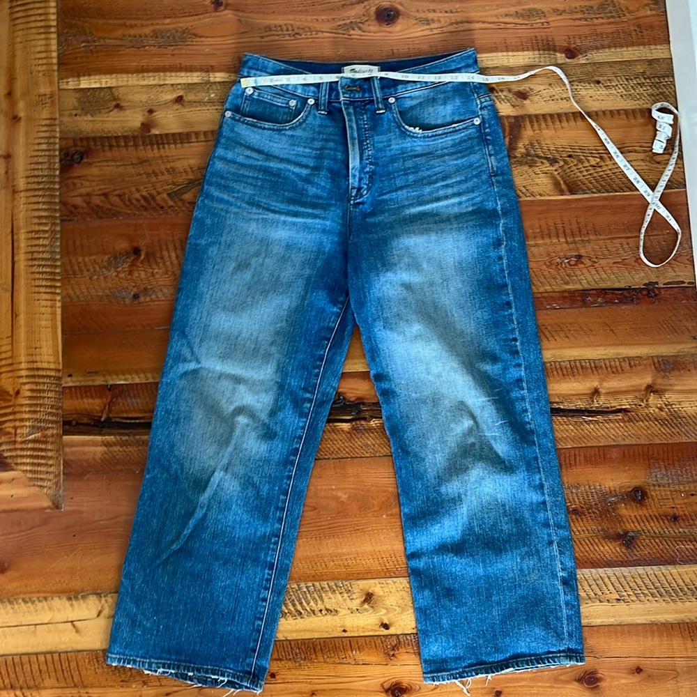 Madewell slim wide crop high rise